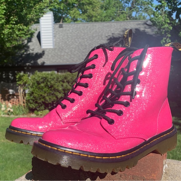 Dr. Martens Shoes Dr Martens Luanas Hot Pink Glitter Poshmark